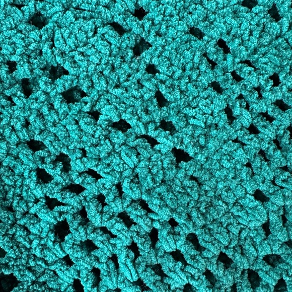 Vintage Forenza Teal Scalloped Y2K Knit Crew Neck Sweater Size Large - Picture 10 of 13